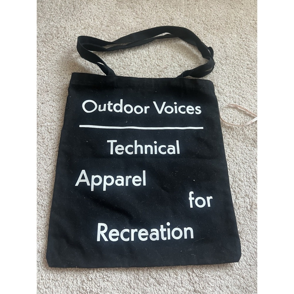 NEW Outdoor Voices OV Women's Canvas‎ Fabric Signature Classic Tote Bag New York